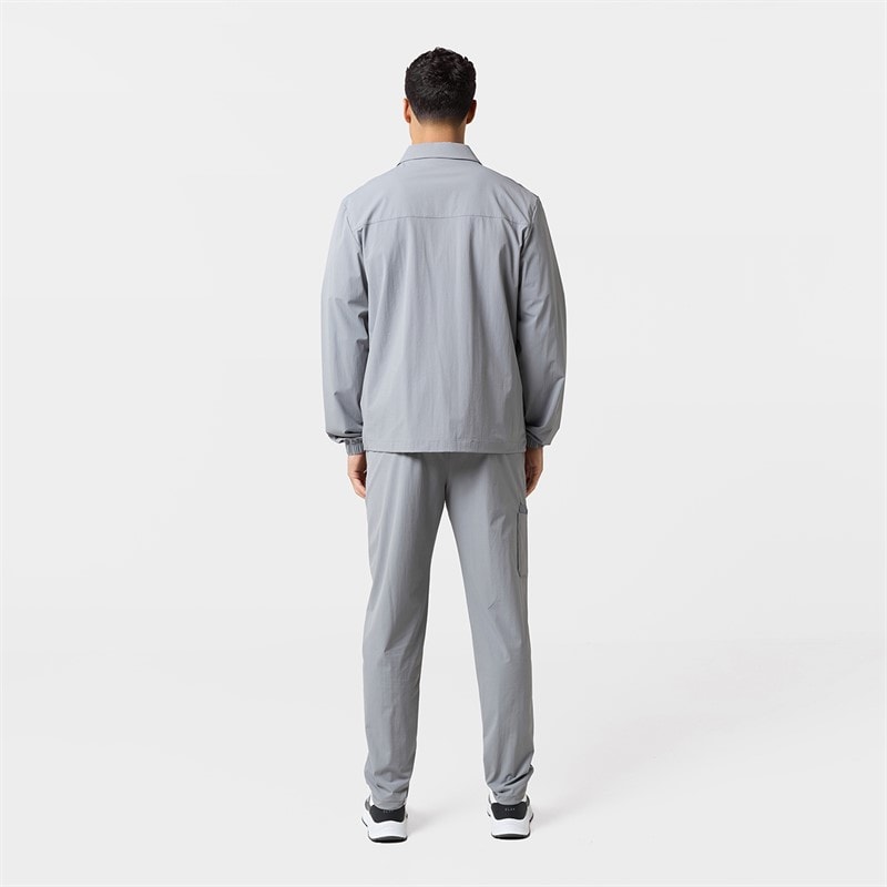 Closure London Mens Closure Tech Overshirt Mid Grey - Image 2