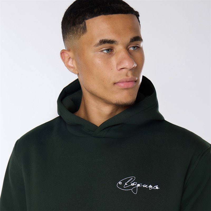 Closure London Mens Closure Signature Studios Open Hem Tracksuit Forest Green - Image 3