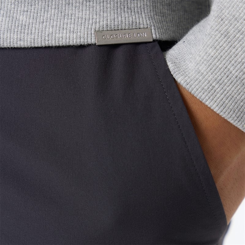 Closure London Mens Closure Quarter Zip Core Funnel Sweatshirt Grey Marl - Image 5