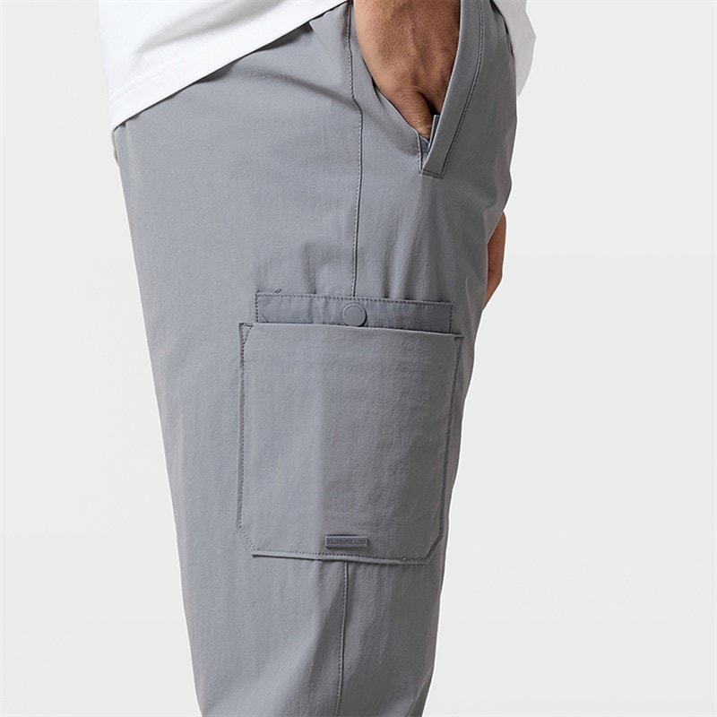 Closure London Mens Closure Tech Trousers Mid Grey - Image 4