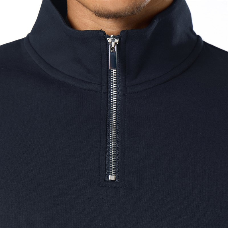Closure London Mens Closure Quarter Zip Smart Set Navy - Image 3