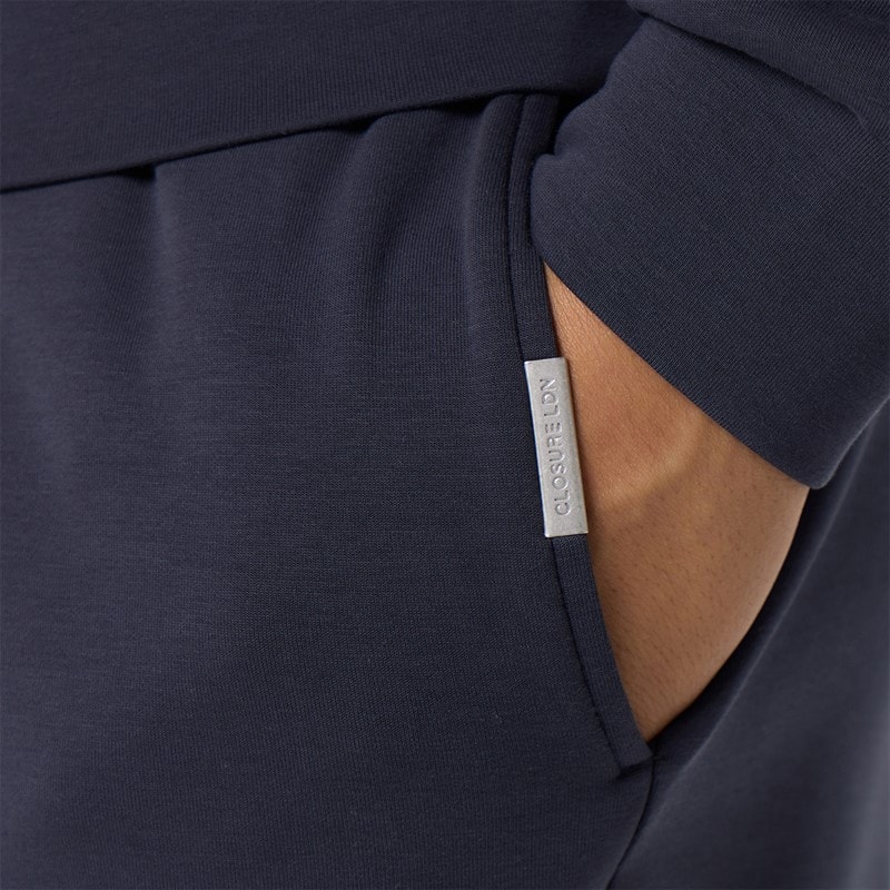 Closure London Mens Closure Quarter Zip Smart Set Navy - Image 4