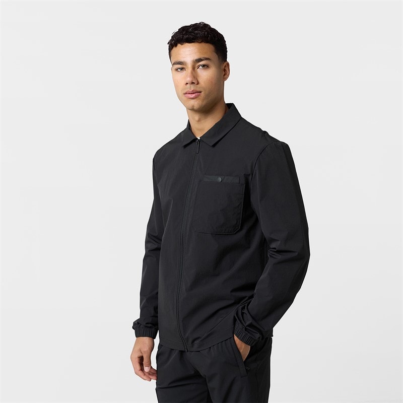 Closure London Mens Closure Tech Overshirt Black - Image 3