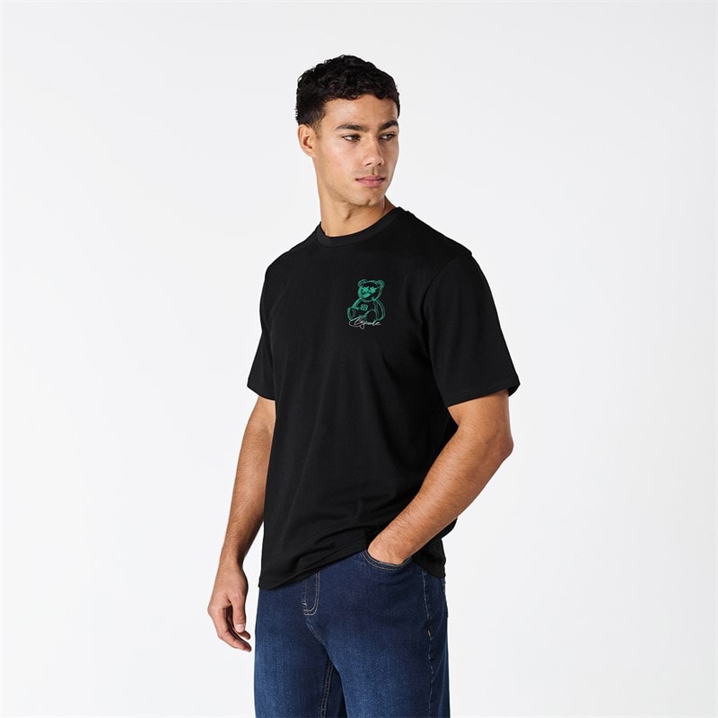 Closure London Mens Closure Blur Graffiti T-Shirt Black - Image 2