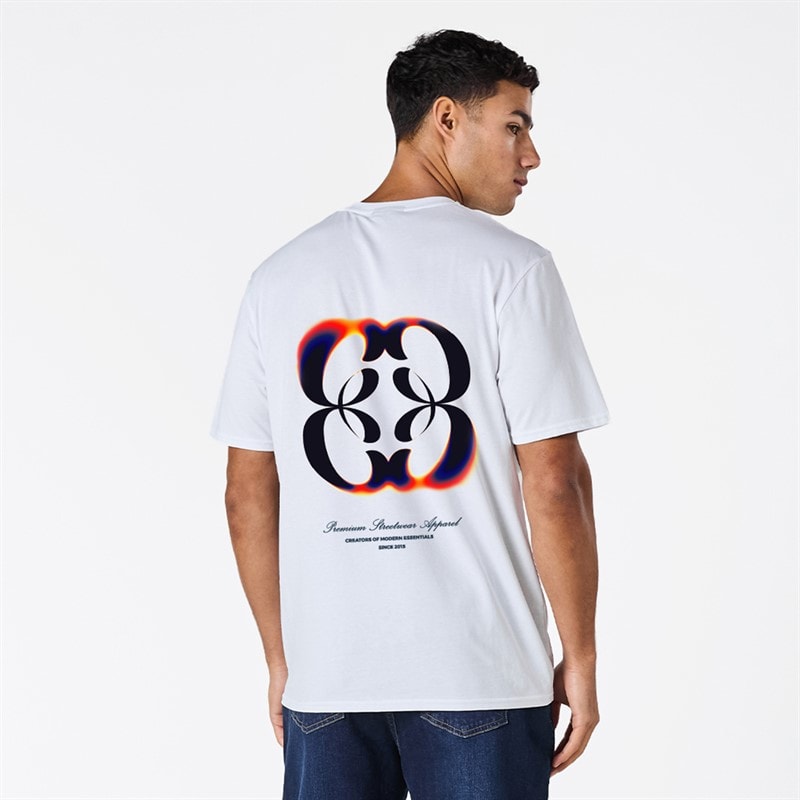 Closure London Mens Closure Relaxed Heat Map T-Shirt White
