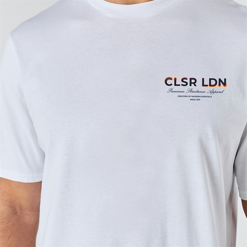 Closure London Mens Closure Relaxed Heat Map T-Shirt White - Image 3