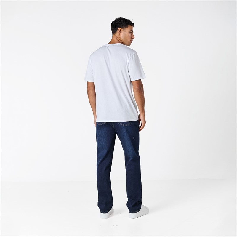 Closure London Mens Closure Spray Paint Teddy T-Shirt White - Image 3