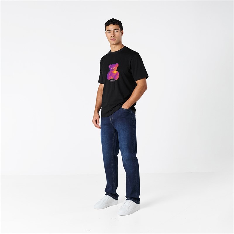 Closure London Mens Closure Heat Map Teddy T-Shirt Black - Image 3