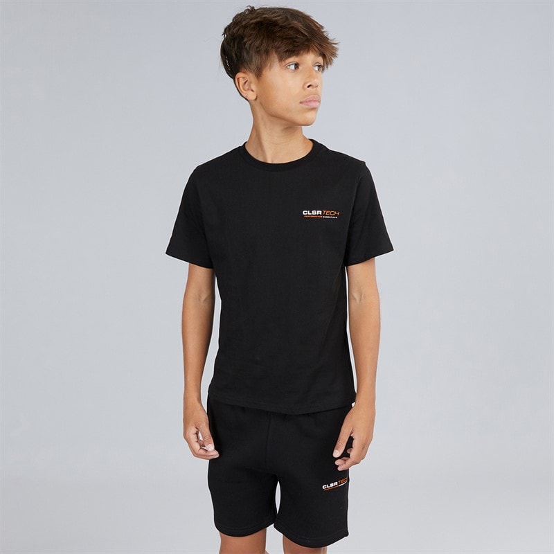Closure London Boys Tech Mountain T-Shirt And Shorts Set Black - Image 2