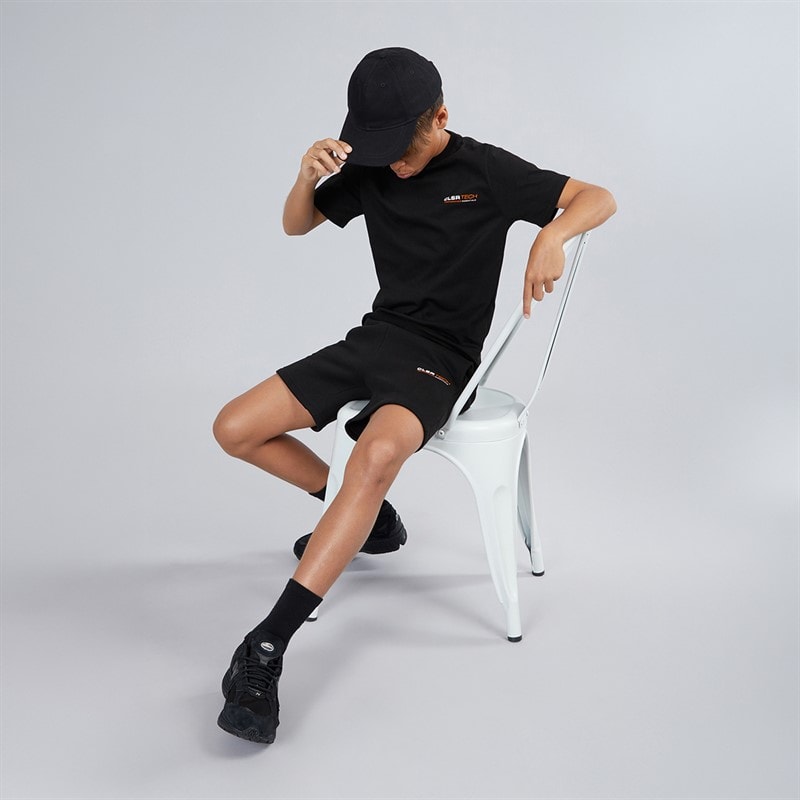 Closure London Boys Tech Mountain T-Shirt And Shorts Set Black - Image 4