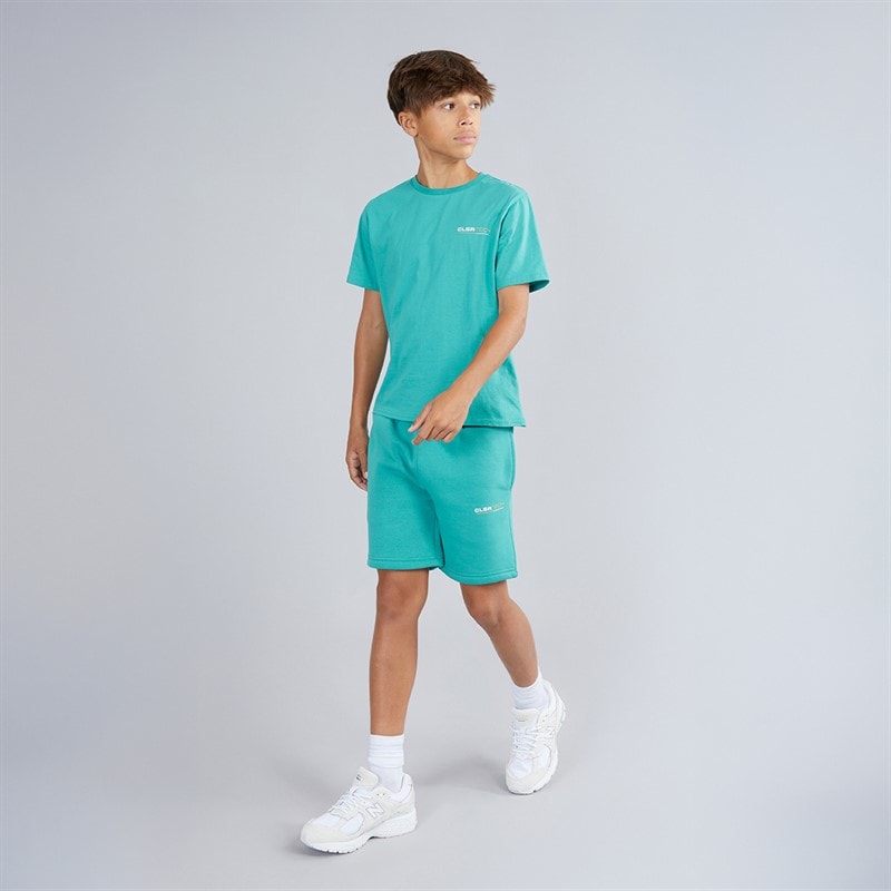 Closure London Boys Tech Mountain T-Shirt And Shorts Set Teal - Image 4