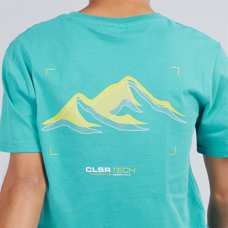 Closure London Boys Tech Mountain T-Shirt And Shorts Set Teal - Image 5