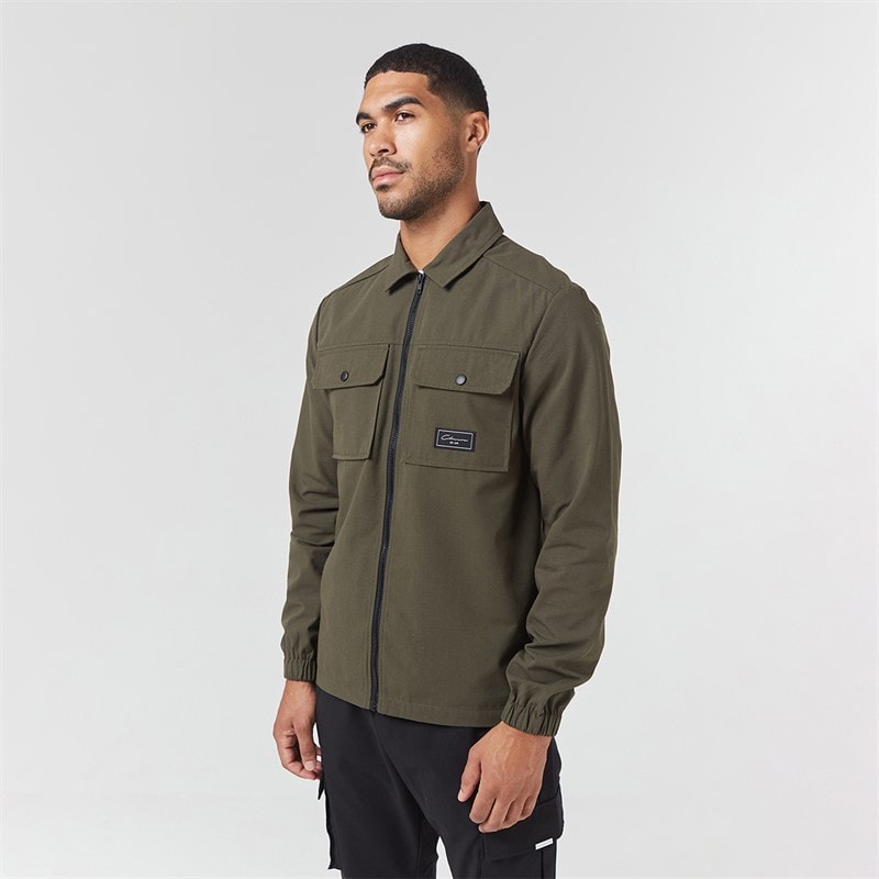 Closure London Mens Utility Overshirt Khaki 013 - Image 1