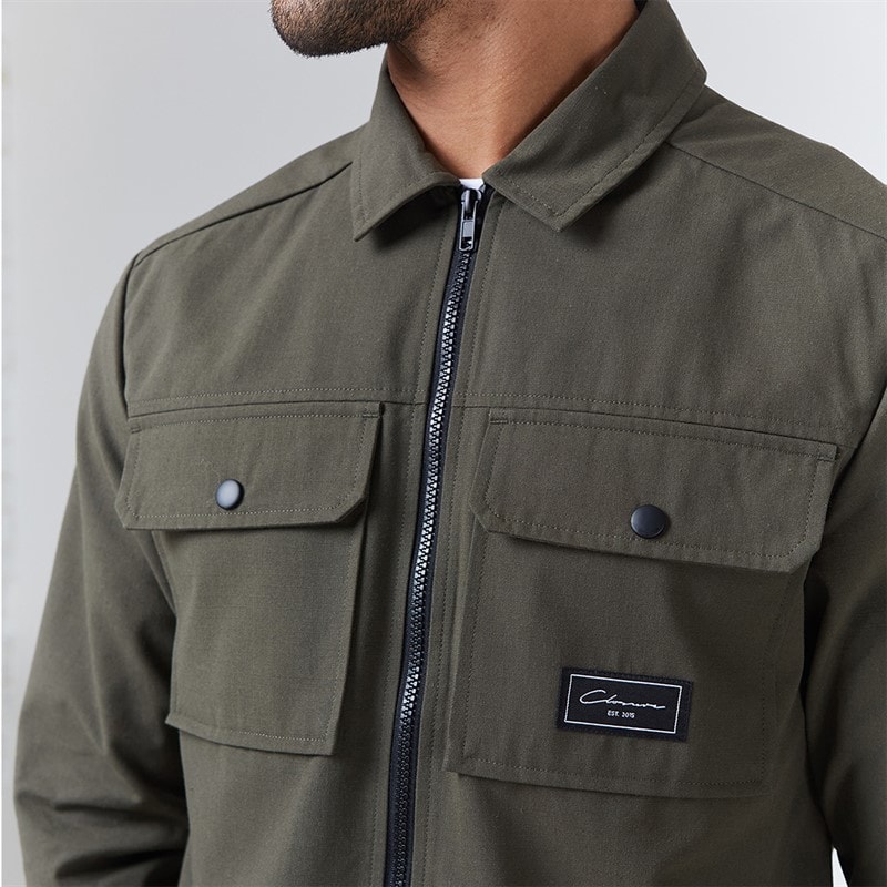 Closure London Mens Utility Overshirt Khaki 013 - Image 4
