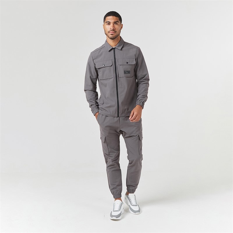 Closure London Mens Utility Overshirt Charcoal 005 - Image 2