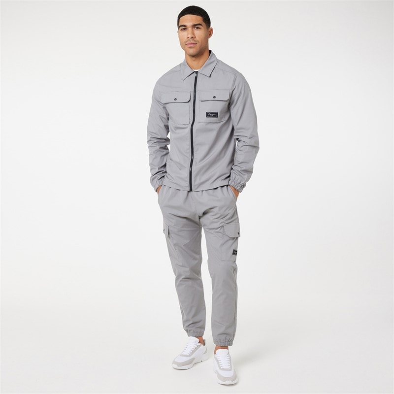 Closure London Mens Utility Overshirt Ice Grey 004 - Image 2