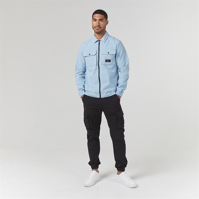 Closure London Mens Utility Overshirt Light Blue 030 - Image 2