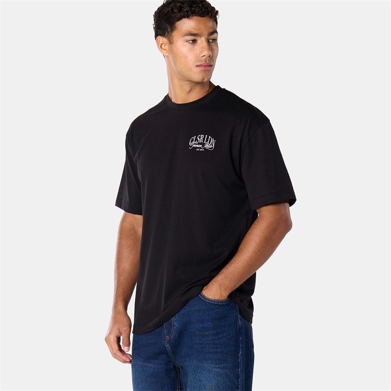 Closure London Mens Relaxed Fruit T-Shirt Black - Image 2