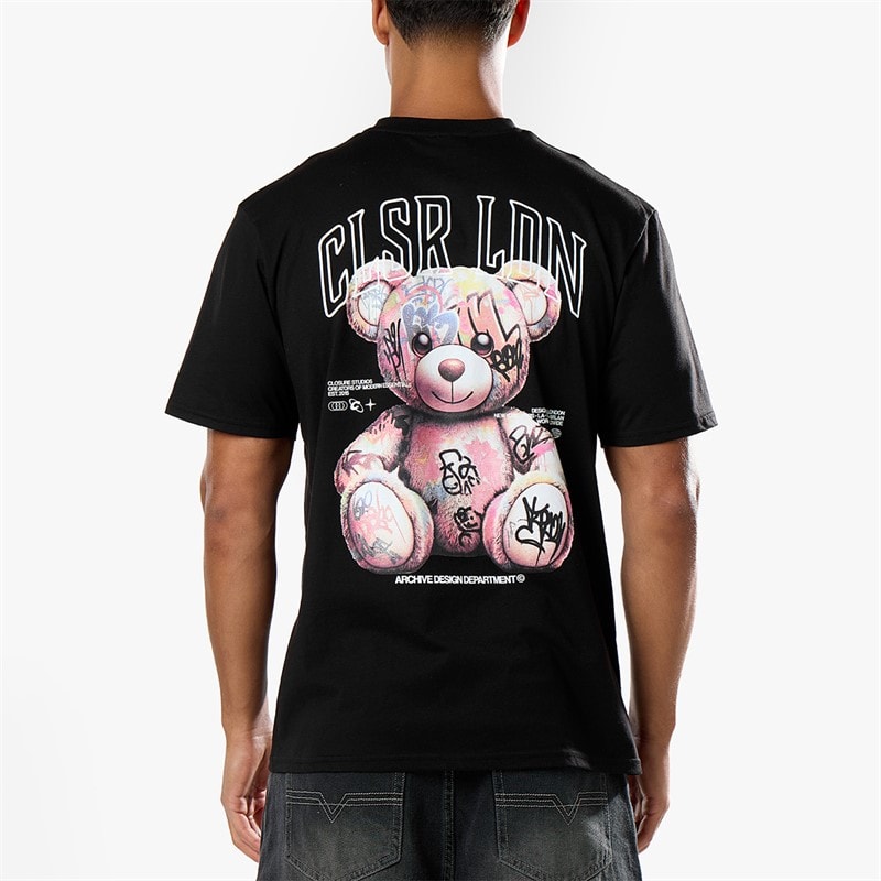 Closure London Mens Graffiti T-Shirt Black