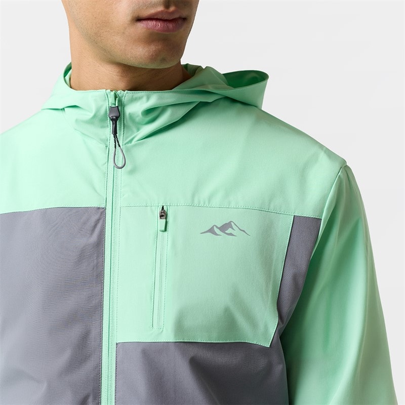 Closure London Mens Winderbreaker And Shorts Set Iron Grey/Mint - Image 4