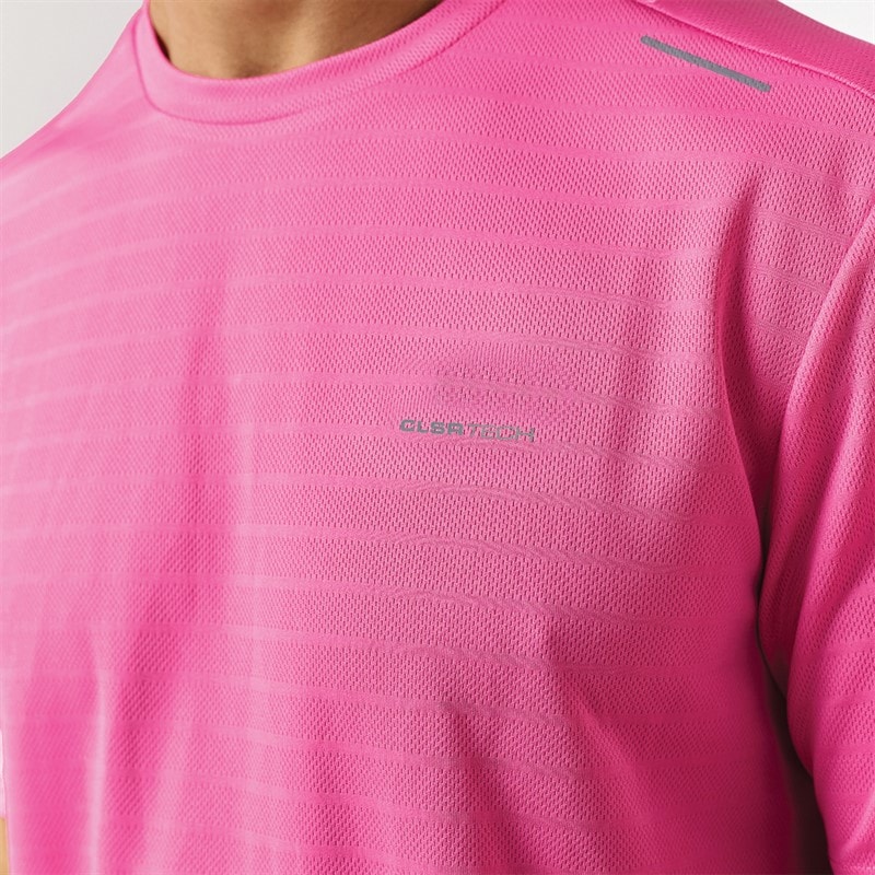 Closure London Mens Poly T-Shirt And Shorts Set Pink/Charcoal - Image 4