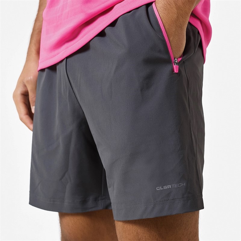 Closure London Mens Poly T-Shirt And Shorts Set Pink/Charcoal - Image 5