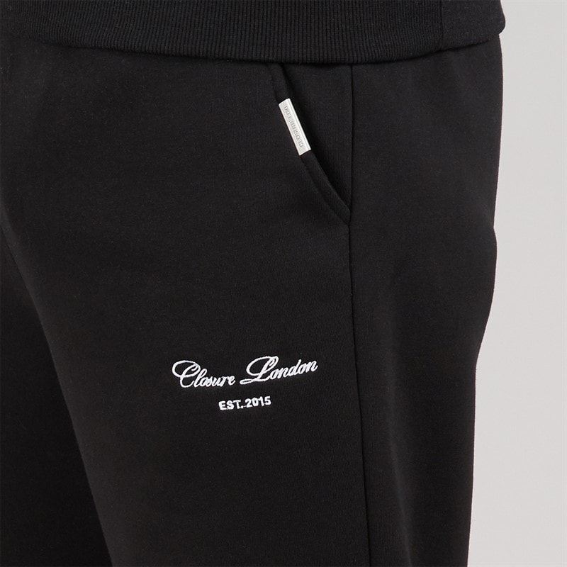 Closure London Mens Signature Embroidered Tracksuit Black - Image 5