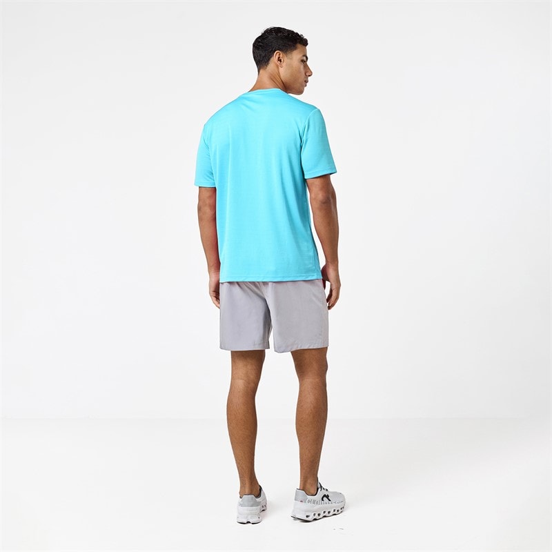 Closure London Mens Poly T-Shirt And Shorts Set Aqua/Grey - Image 3