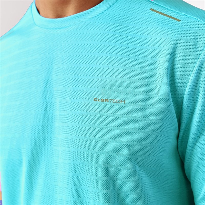Closure London Mens Poly T-Shirt And Shorts Set Aqua/Grey - Image 4