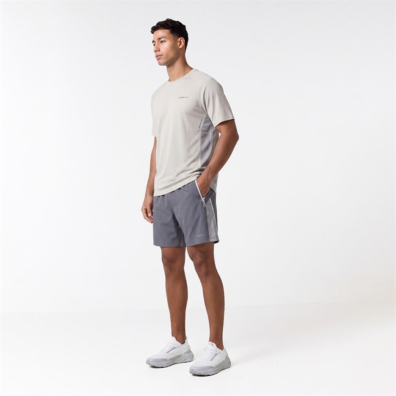 Closure London Mens Adapt T-Shirt And Shorts Set Stone/Ice Grey - Image 2