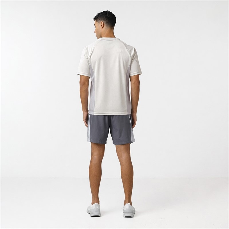 Closure London Mens Adapt T-Shirt And Shorts Set Stone/Ice Grey - Image 3