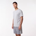 Closure London Mens Space Dye T-Shirt And Shorts Set Ice Grey