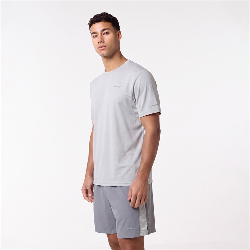 Closure London Mens Space Dye T-Shirt And Shorts Set Ice Grey
