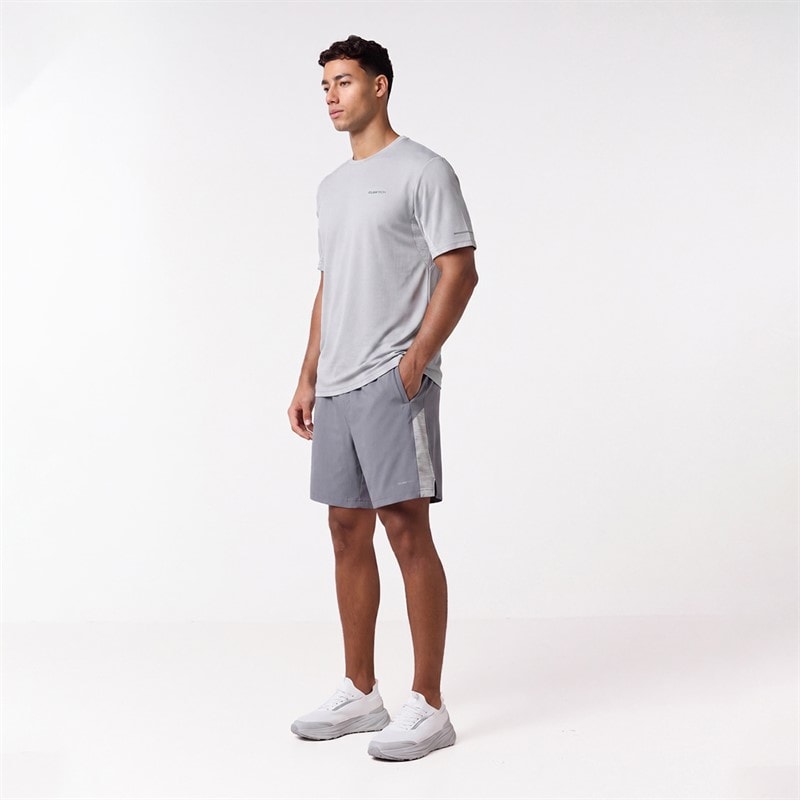 Closure London Mens Space Dye T-Shirt And Shorts Set Ice Grey - Image 2