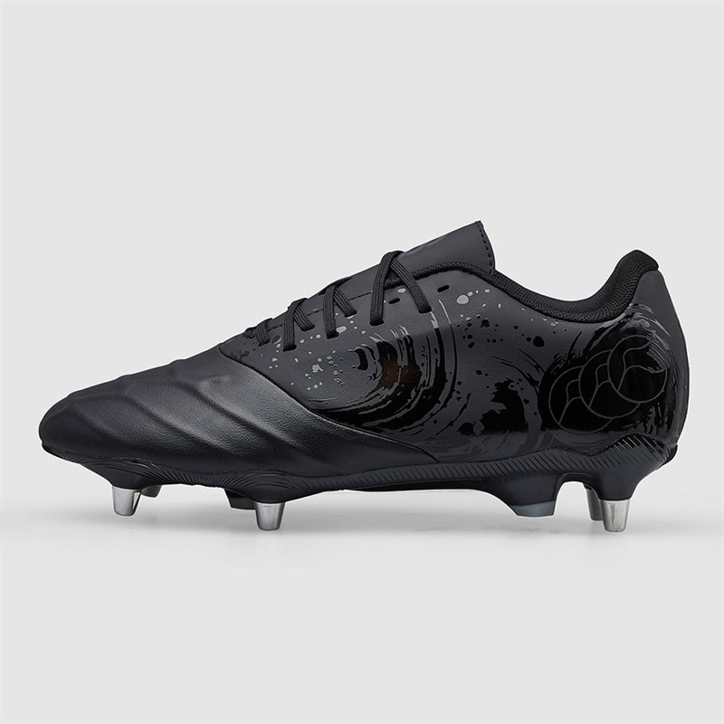 Canterbury Mens Phoenix Genesis Team SG Soft Ground Rugby Boots Black/Silver - Image 2