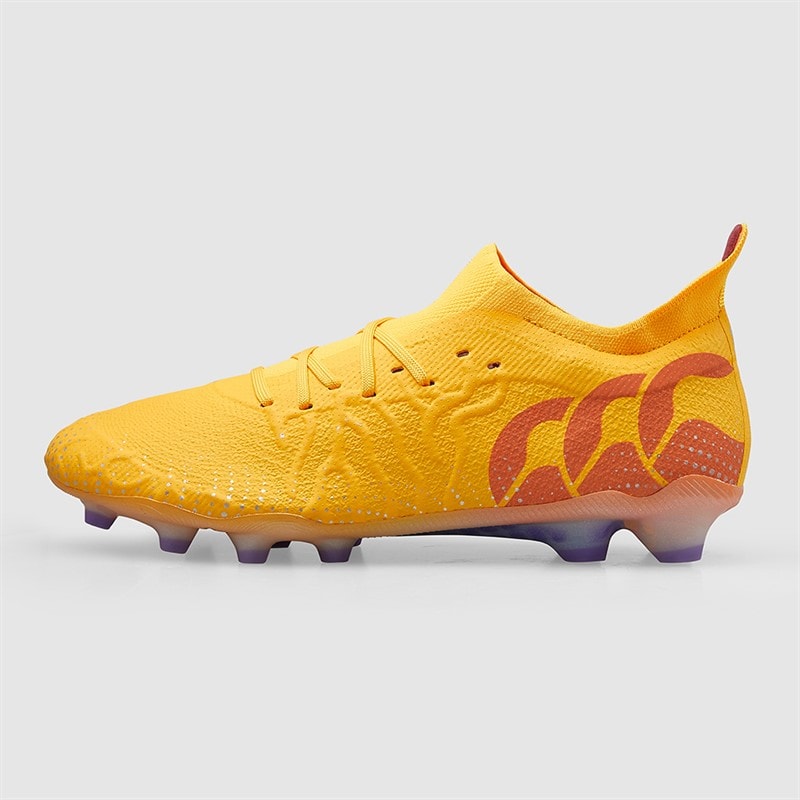 Canterbury Mens Speed Infinite Elite FG Firm Ground Rugby Boots Yellow/Orange - Image 2