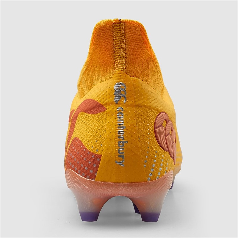 Canterbury Mens Speed Infinite Elite FG Firm Ground Rugby Boots Yellow/Orange - Image 4