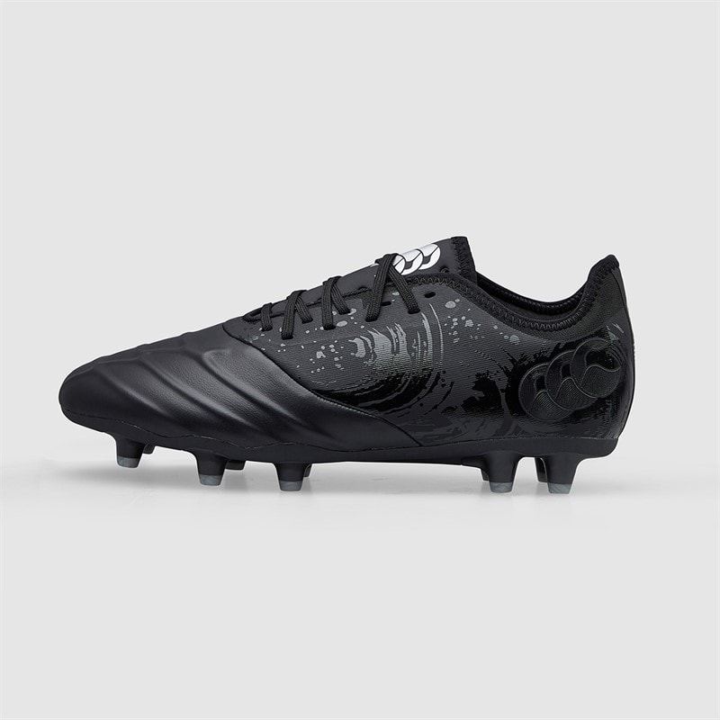 Canterbury Mens Phoenix Genesis Pro FG Firm Ground Rugby Boots Black/Silver - Image 2
