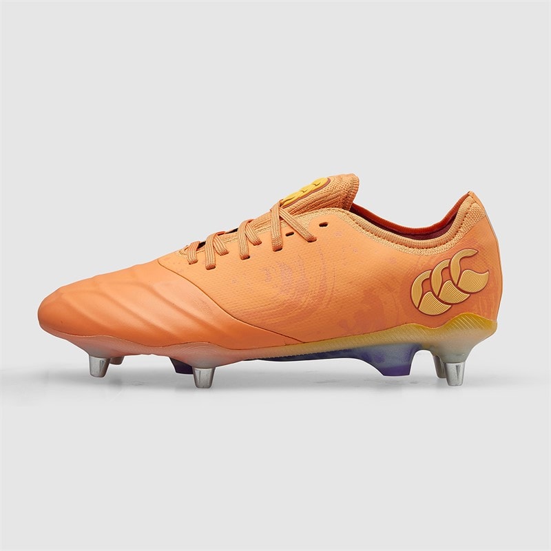Canterbury Mens Phoenix Genesis Elite SG Soft Ground Rugby Bots Orange/Yellow - Image 2