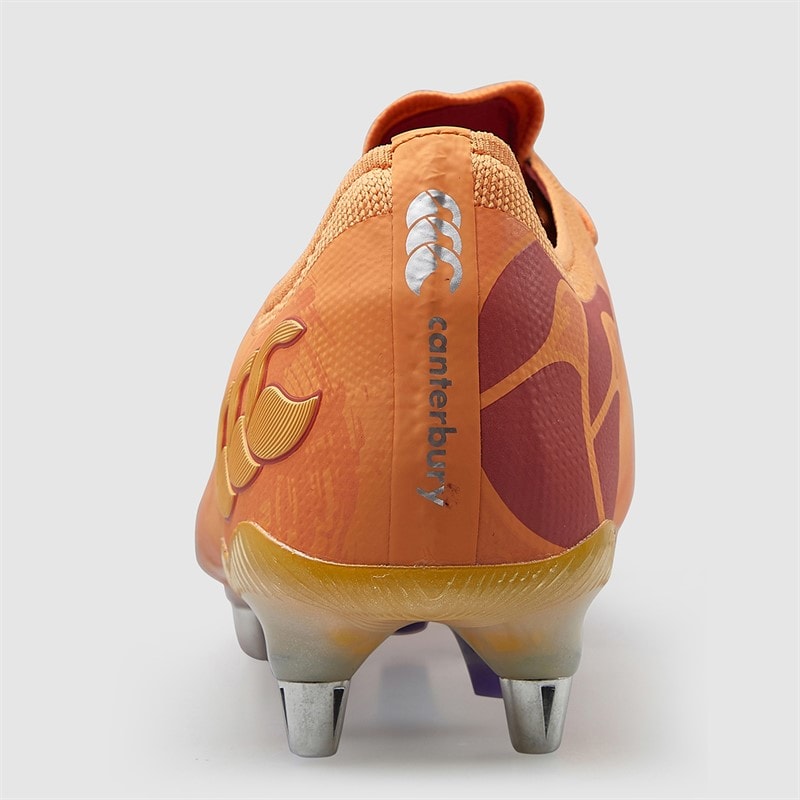 Canterbury Mens Phoenix Genesis Elite SG Soft Ground Rugby Bots Orange/Yellow - Image 4