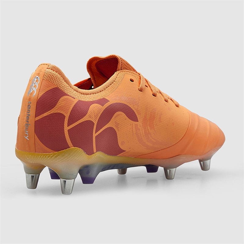 Canterbury Mens Phoenix Genesis Elite SG Soft Ground Rugby Bots Orange/Yellow - Image 5