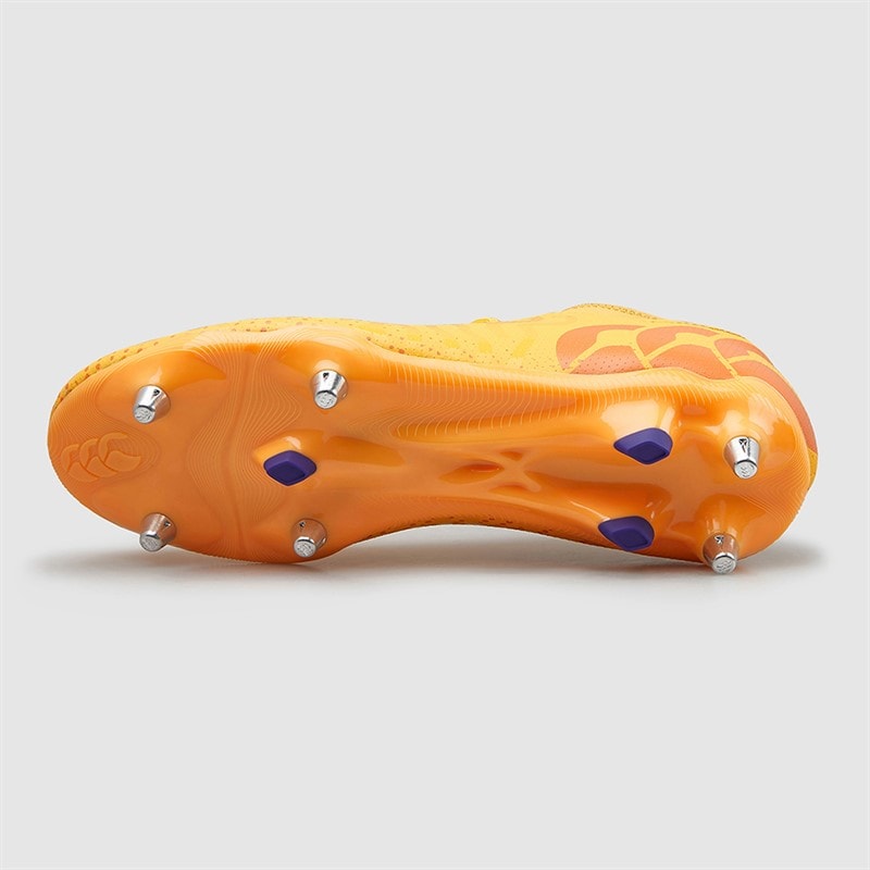 Canterbury Mens Speed Infinite Team SG Soft Ground Rugby Boots Yellow/Orange - Image 3