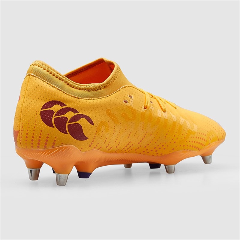 Canterbury Mens Speed Infinite Team SG Soft Ground Rugby Boots Yellow/Orange - Image 5