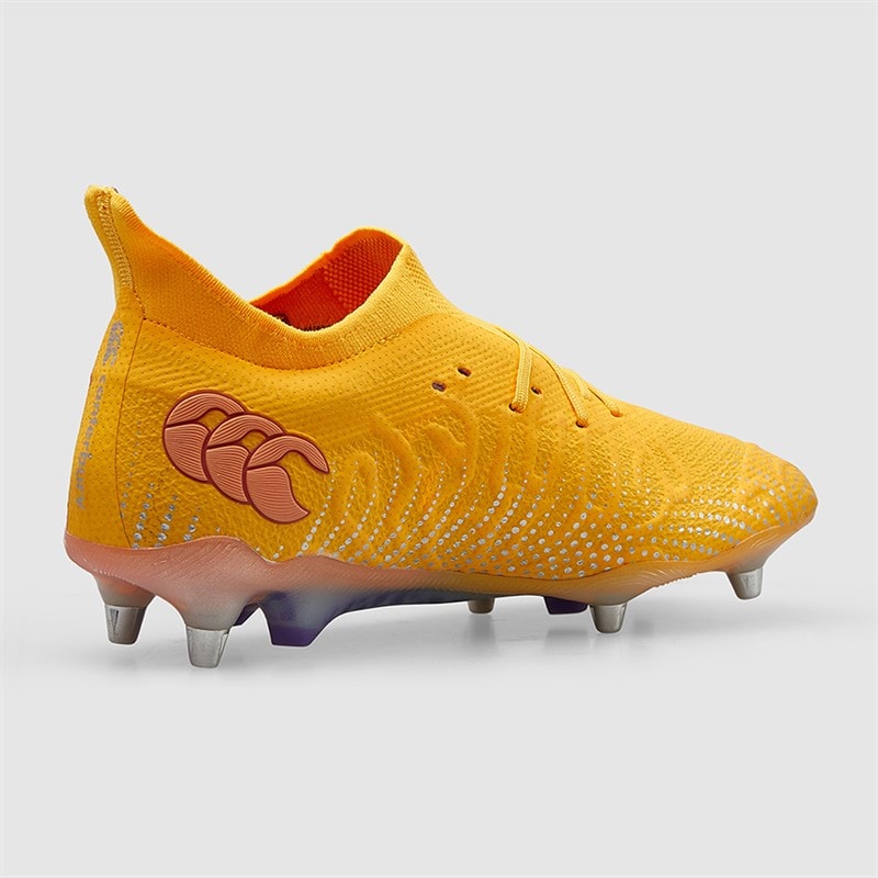 Canterbury Mens Speed Infinite Elite SG Soft Ground Rugby Boots Yellow/Orange - Image 5