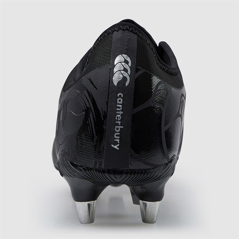 Canterbury Mens Phoenix Genesis Pro SG Soft Ground Rugby Boots Black/Silver - Image 4