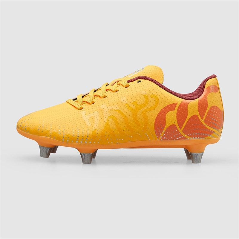 Canterbury Junior Speed Infinite Team SG Soft Ground Rugby Boots Yellow/Orange - Image 2
