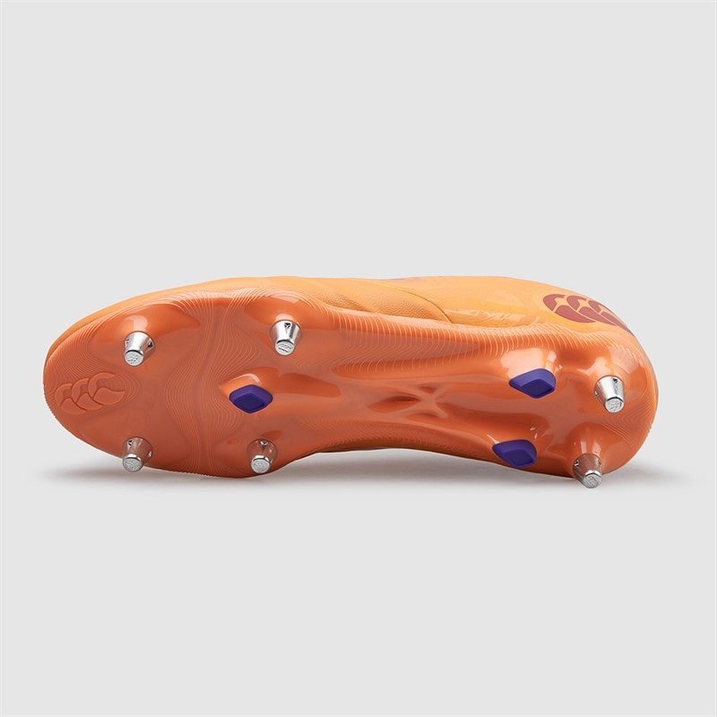 Canterbury Mens Phoenix Genesis Team SG Soft Ground Rugby Boots Orange/Yellow - Image 3