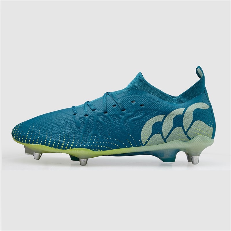 Canterbury Mens Speed Infinite Elite SG Soft Ground Rugby Boots Dark Green/Light Green - Image 2