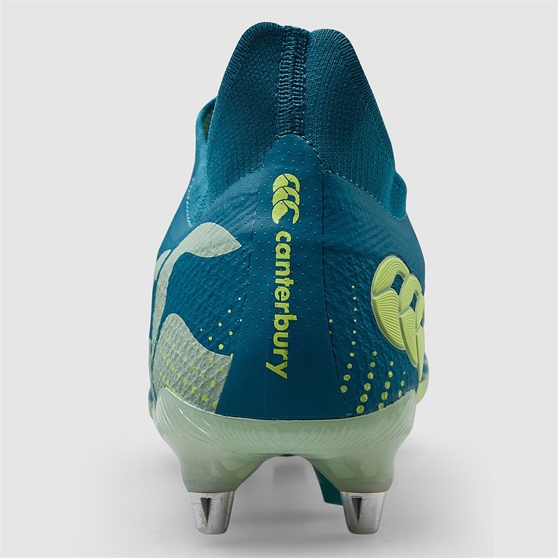 Canterbury Mens Speed Infinite Elite SG Soft Ground Rugby Boots Dark Green/Light Green - Image 4