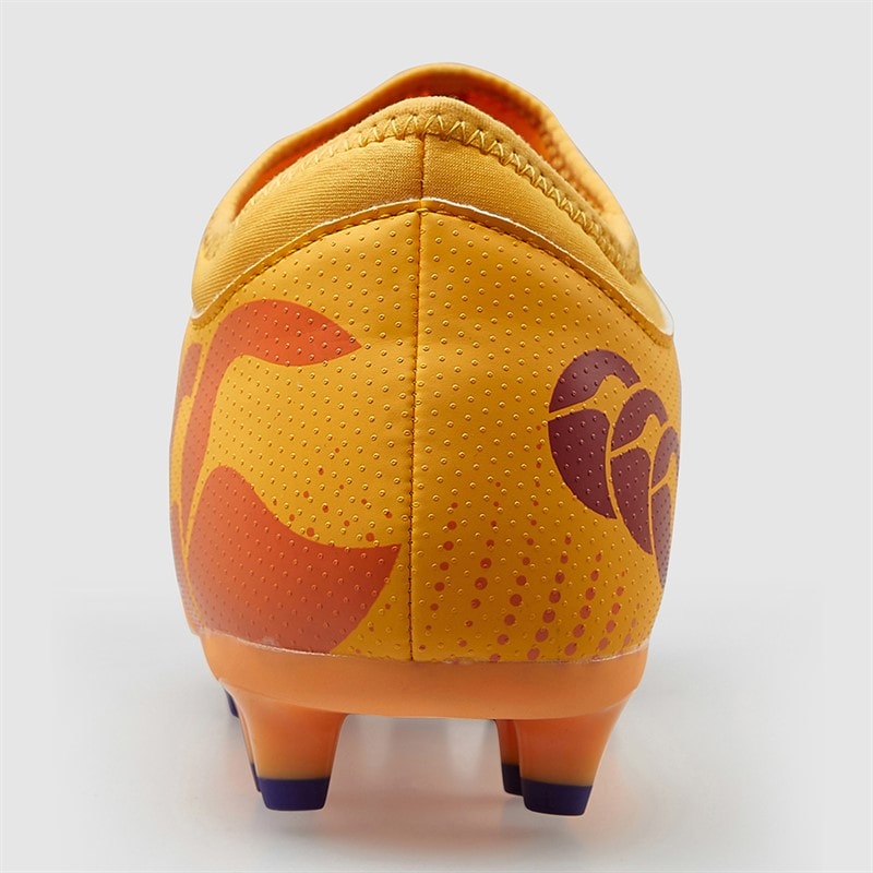 Canterbury Mens Speed Infinite Team FG Firm Ground Rugby Boots Yellow/Orange - Image 4